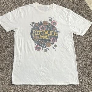 FLEETWOOD MAC White Floral Graphic Tee